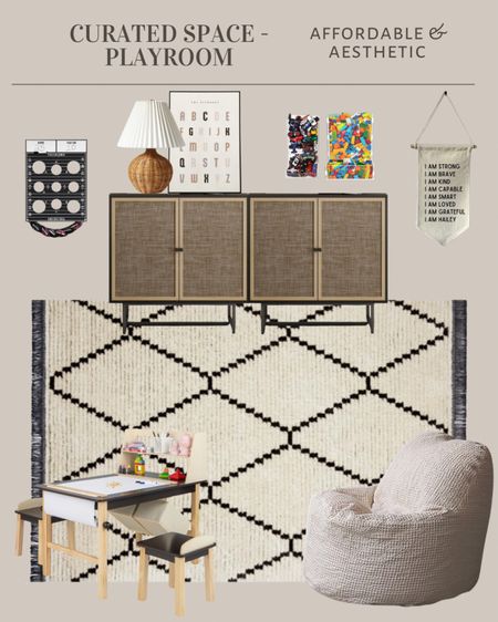 Curated playroom space ft. our playroom rug! These cabinets are similar to my playroom ones - perfect amount of storage! 

#LTKfamily #LTKhome #LTKkids