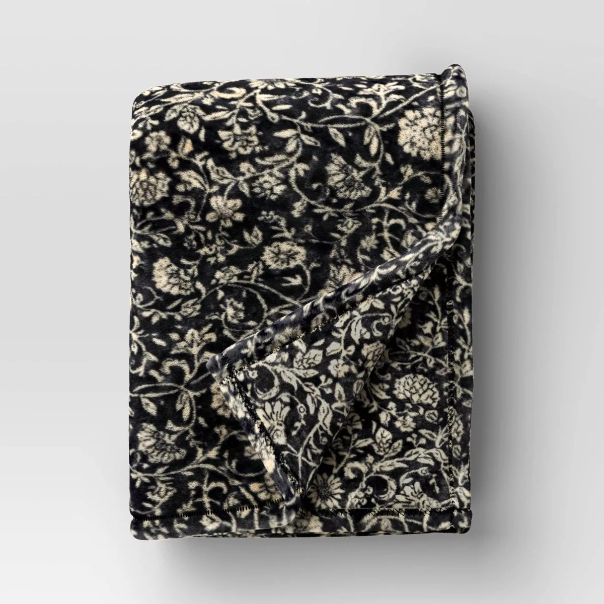 Oversized Printed Floral Primalush Throw Lack/Neutral - Threshold™ | Target
