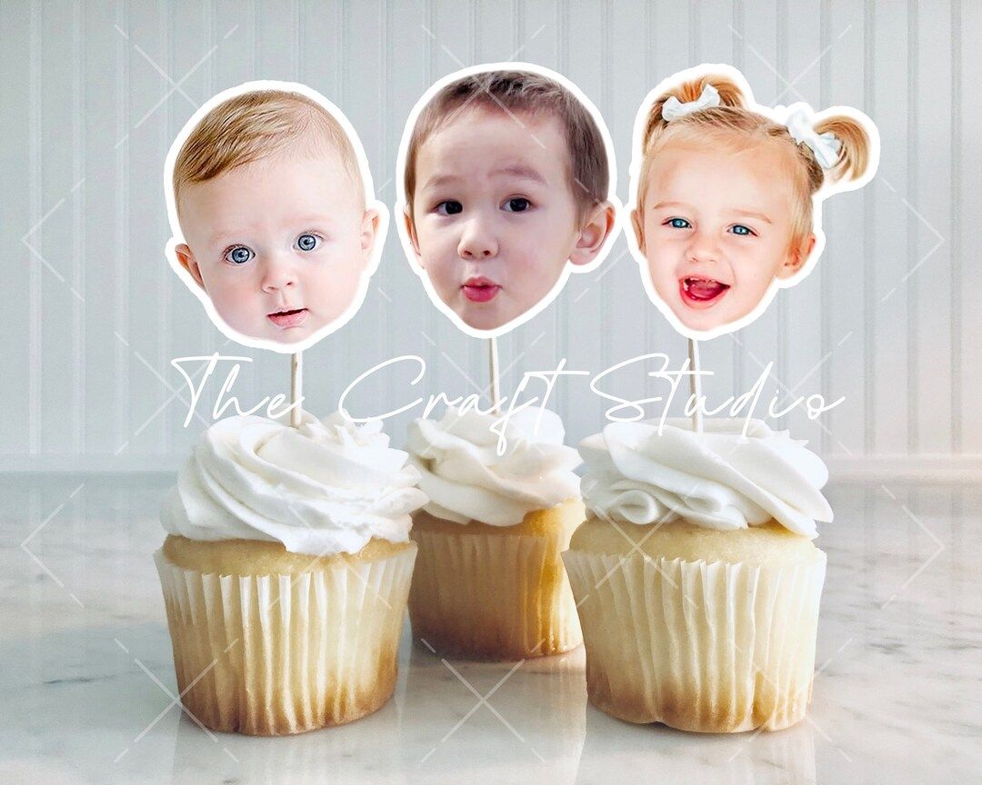 Custom Photo Cupcake Toppers  Custom Face Cupcake Toppers  - Etsy | Etsy (US)