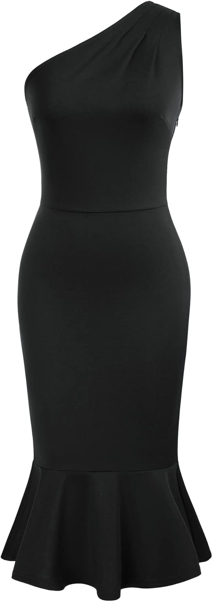 GRACE KARIN Womens One Shoulder Sleeveless Bodycon Dress Mermaid Wedding Guest Dress Formal Eveni... | Amazon (US)