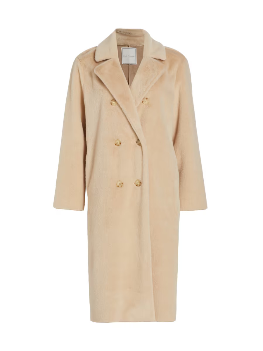 Double-Breasted Faux Fur Coat | Saks Fifth Avenue