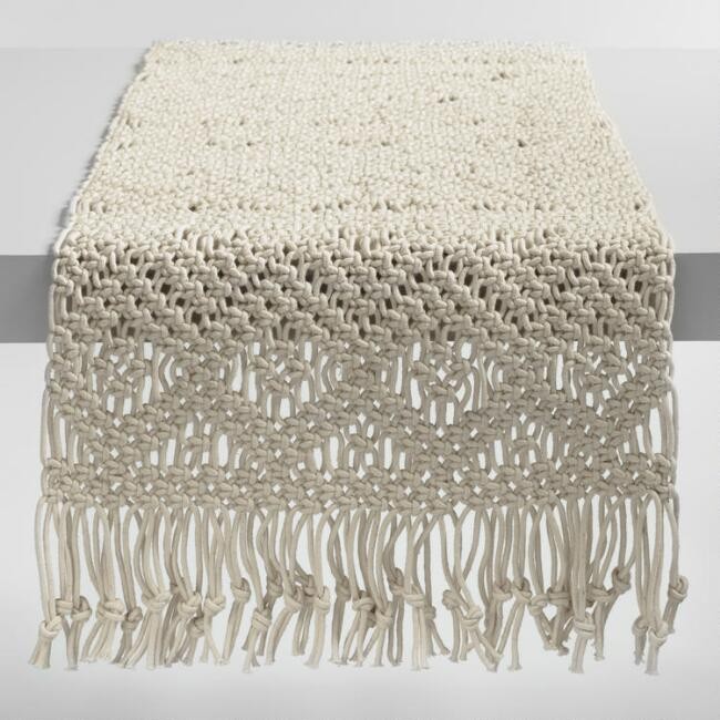 Natural Macrame Table Runner | World Market