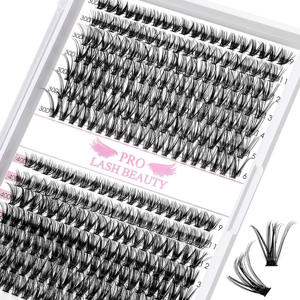 280 Pcs Individual Lashes 30D+40D Mixed Lash Clusters 14 Rows that Look Like Eyelash Extensions D... | Amazon (US)