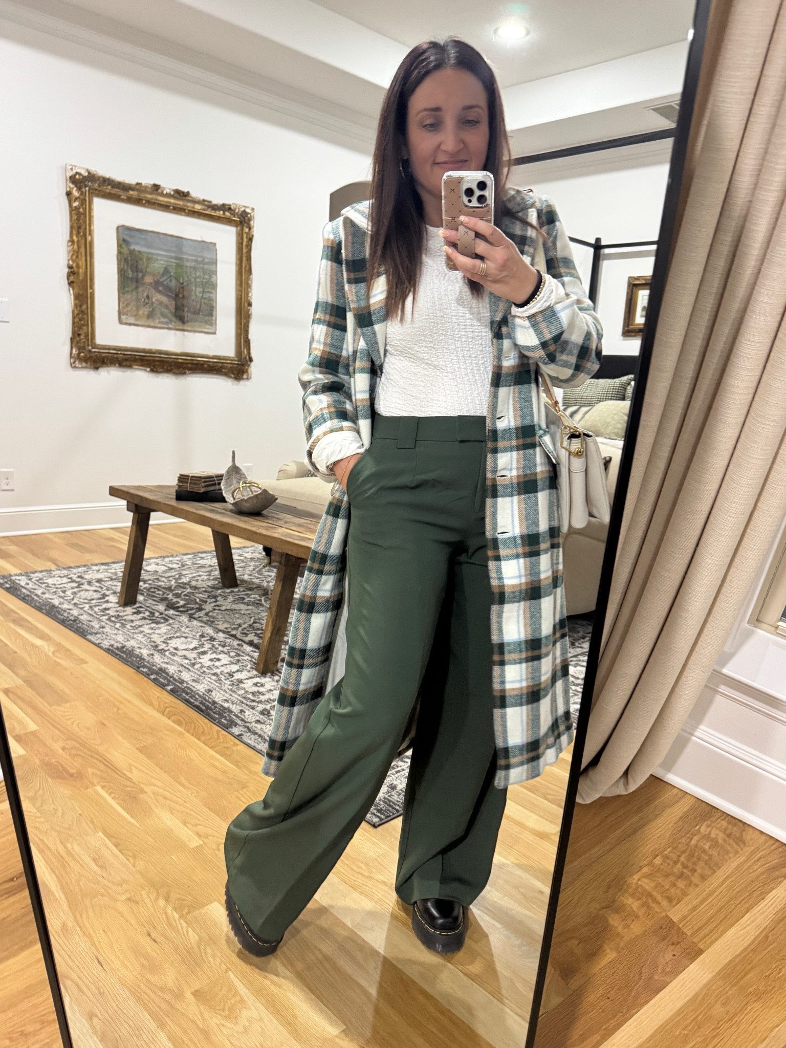 Fall or winter #OOTD I LOVE these green pants and jacket from WALMART! Such nice quality for an amazing price! This look can be dressed up with the matching blazer or be worn with a simple top like I did here! Shop while it’s still in stock! 

#LTKSaleAlert #LTKHoliday #LTKSeasonal