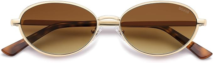 SOJOS Trendy Cat Eye Polarized Sunglasses for Women Men, Chic 80s 90s Retro Oval Fashion Sunnies ... | Amazon (US)