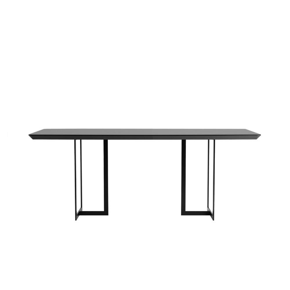 Manhattan Comfort Celine 86.22 in. Black Dining Table | The Home Depot