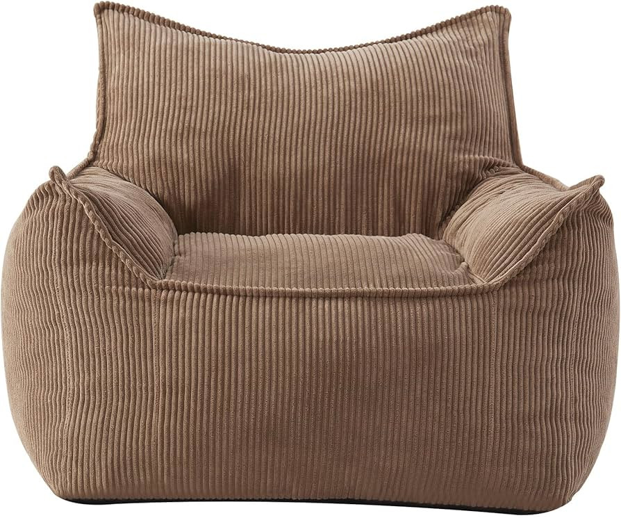 Giant Bean Bag Chair Sofa for Adults Teens, Comfy Corduroy Large Bean Bag Chairs with Armrests fo... | Amazon (US)