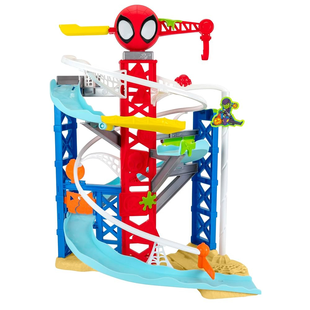 Jazwares Marvel Spidey and His Amazing Friends Construction Zone Chaos Track Set - 2-Foot High Du... | Amazon (US)