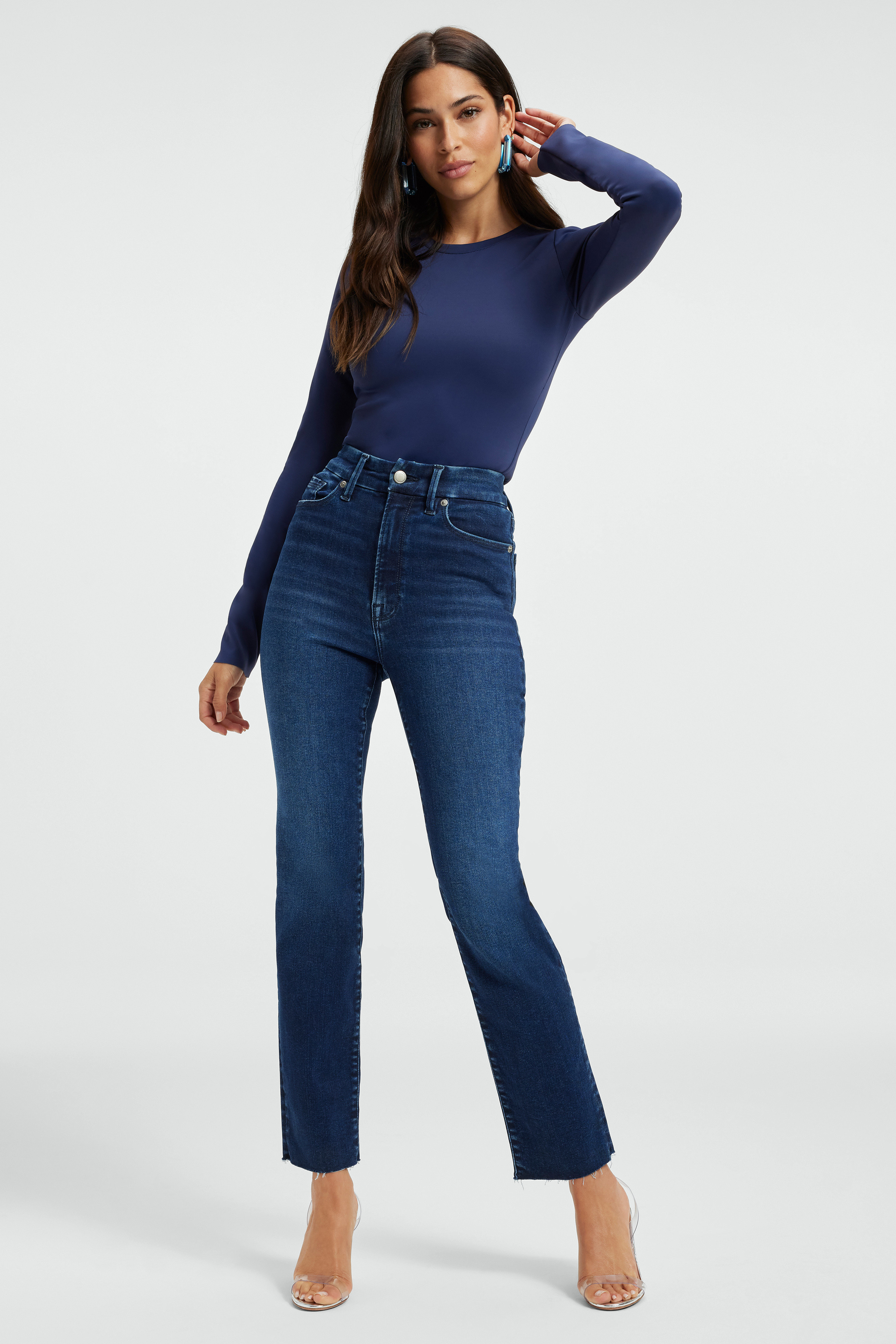 ALWAYS FITS GOOD CLASSIC SLIM STRAIGHT JEANS | Good American