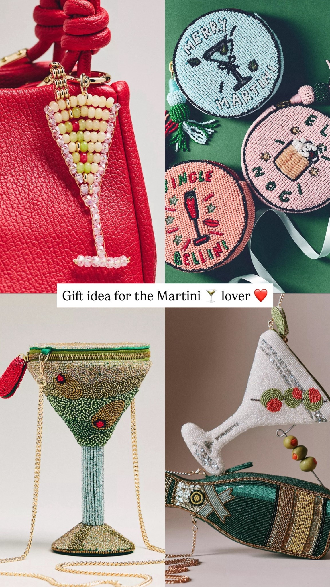 Gift ideas for the 🍸 lover ✨

Bags + Accessories 👛 @anthropolgie

gift ideas for her | purse | bag | holiday outfit | holiday style | espresso martini | coin purse | stocking stuffer 

#LTKItBag 

#LTKHoliday #LTKGiftGuide