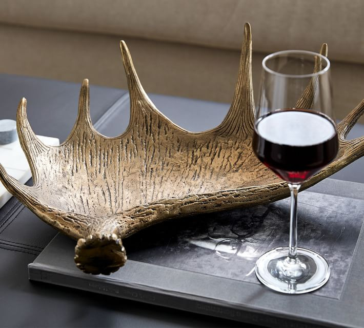 Rough Cast Metal Antler Decorative Object | Pottery Barn (US)