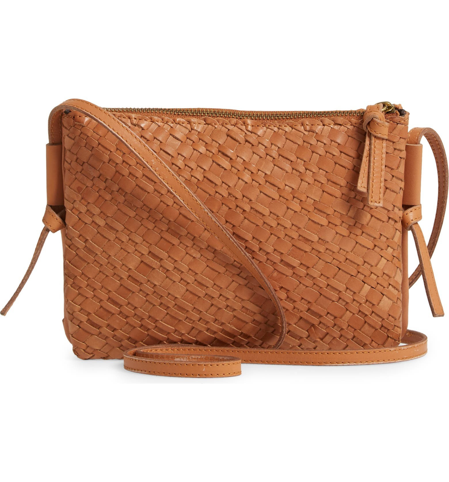 The Knotted Woven Leather Crossbody Bag | Nordstrom