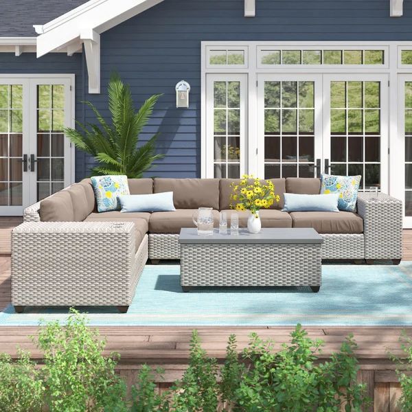 Merlyn 9 Piece Sectional Seating Group with Cushions | Wayfair North America