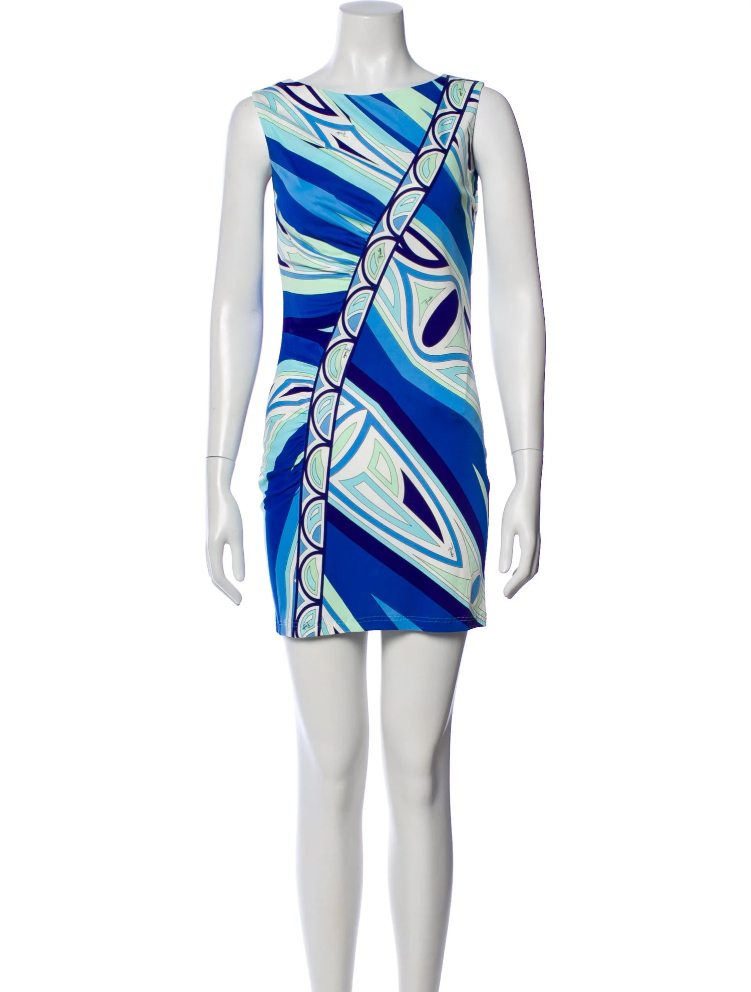 Emilio Pucci Printed Mini Dress - Blue Dresses, Clothing - EMI148732 | The RealReal | The RealReal