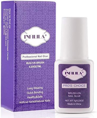 Nail Glue For Acylic Nails Professional Brush On Nail Glue INFILILA Nail Tip Glue Nail Glue For P... | Amazon (US)