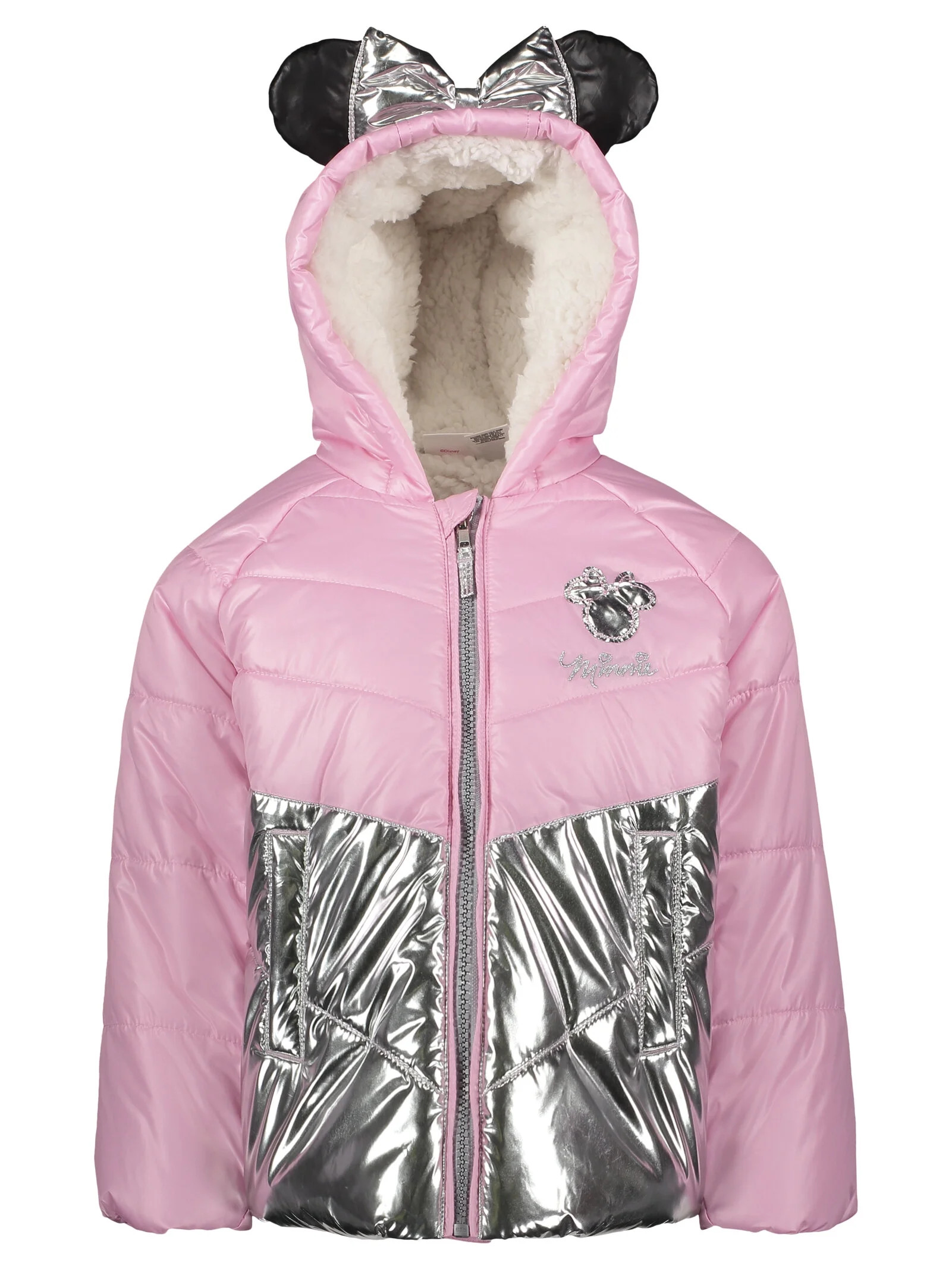 Disney Minnie Mouse Toddler Girls Winter Coat Puffer Jacket Toddler to Little Kid - Walmart.com | Walmart (US)