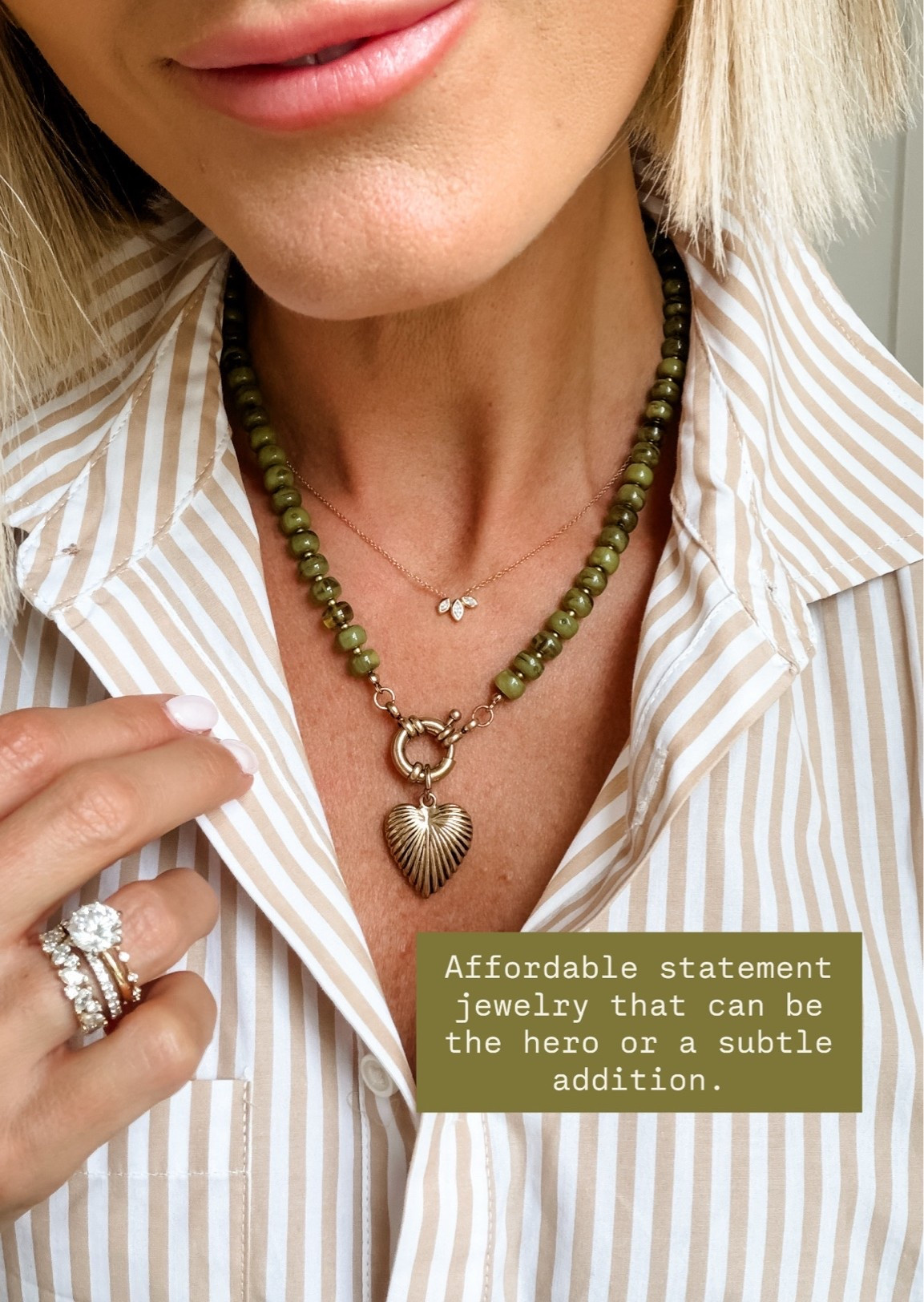 I’ve been loving statement jewelry recently 😍 how cute is this heart pendant necklace?!

Loverly Grey, statement jewelry, statement accessories, statement necklace
