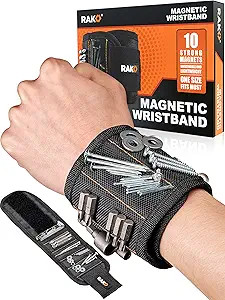RAK Magnetic Wristband for Holding Screws, Nails and Drill Bits - Birthday Gifts for Men - Made f... | Amazon (US)