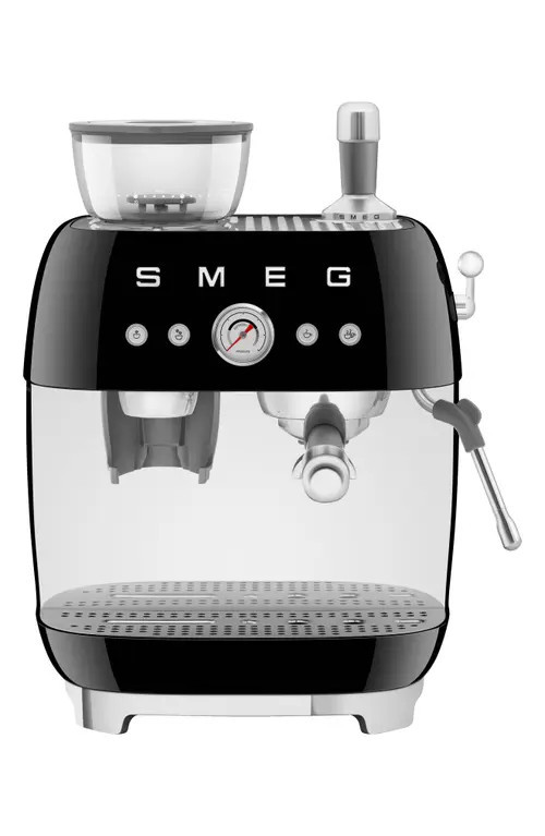 smeg Espresso Machine with Coffee Grinder in Black at Nordstrom, Size One Size Oz | Nordstrom