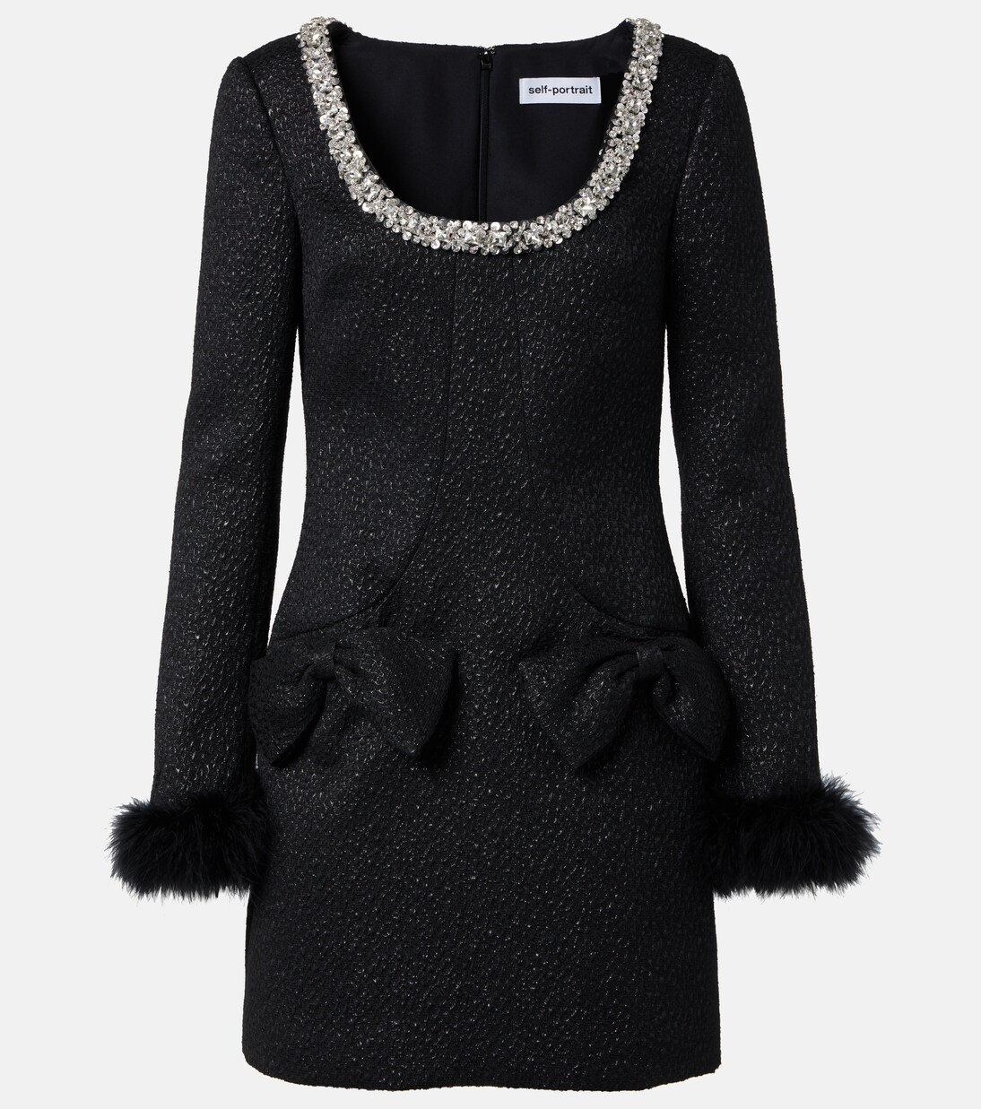 Minikleid mit Pailletten und Federn | Mytheresa (DACH)