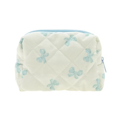 Unique Bargains Butterfly Pattern Makeup Bag Blue Beige 1 Pc | Target