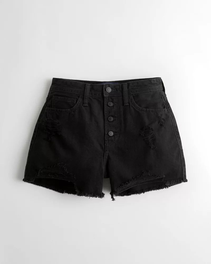 Ultra High-Rise Denim Mom Short 3 in. | Hollister US