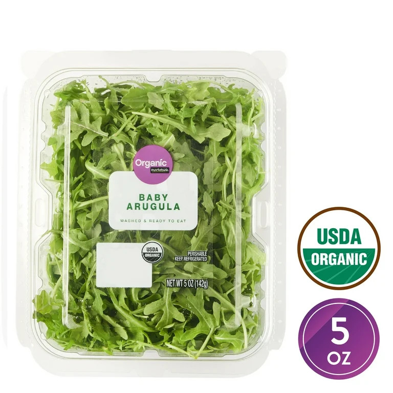 Marketside Organic Baby Arugula Salad, 5 oz Clam Shell, Fresh | Walmart (US)