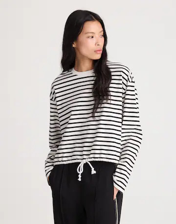 The Perfect Tie-Waist Tee in Allday Jersey | Madewell