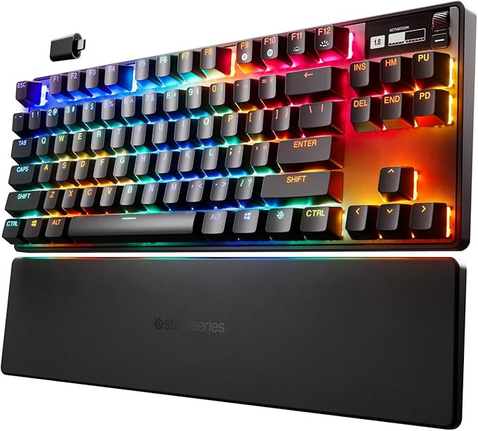 SteelSeries Apex Pro TKL Wireless HyperMagnetic Gaming Keyboard — Esports Tenkeyless — OLED S... | Amazon (US)