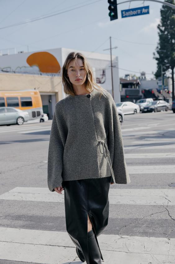 CARDIGAN WITH SLEEVE OPENING | Zara US