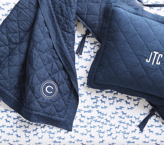 Watercolor Dog Fitted Crib Sheet | Pottery Barn Kids