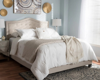 Emerson Upholstered Bed, Beige | Ashley Homestore