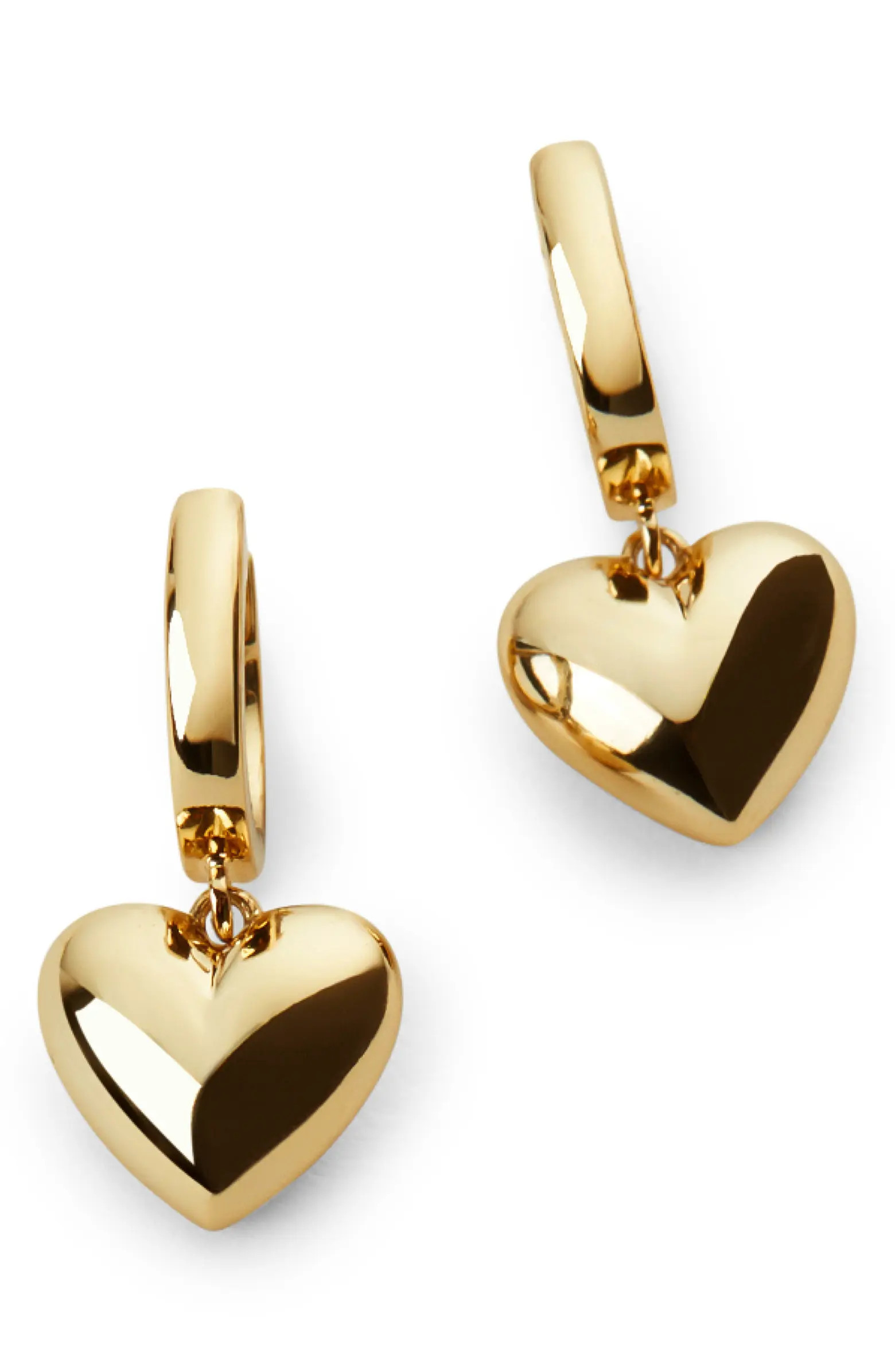 Jessica Heart Drop Huggie Hoop Earrings | Nordstrom