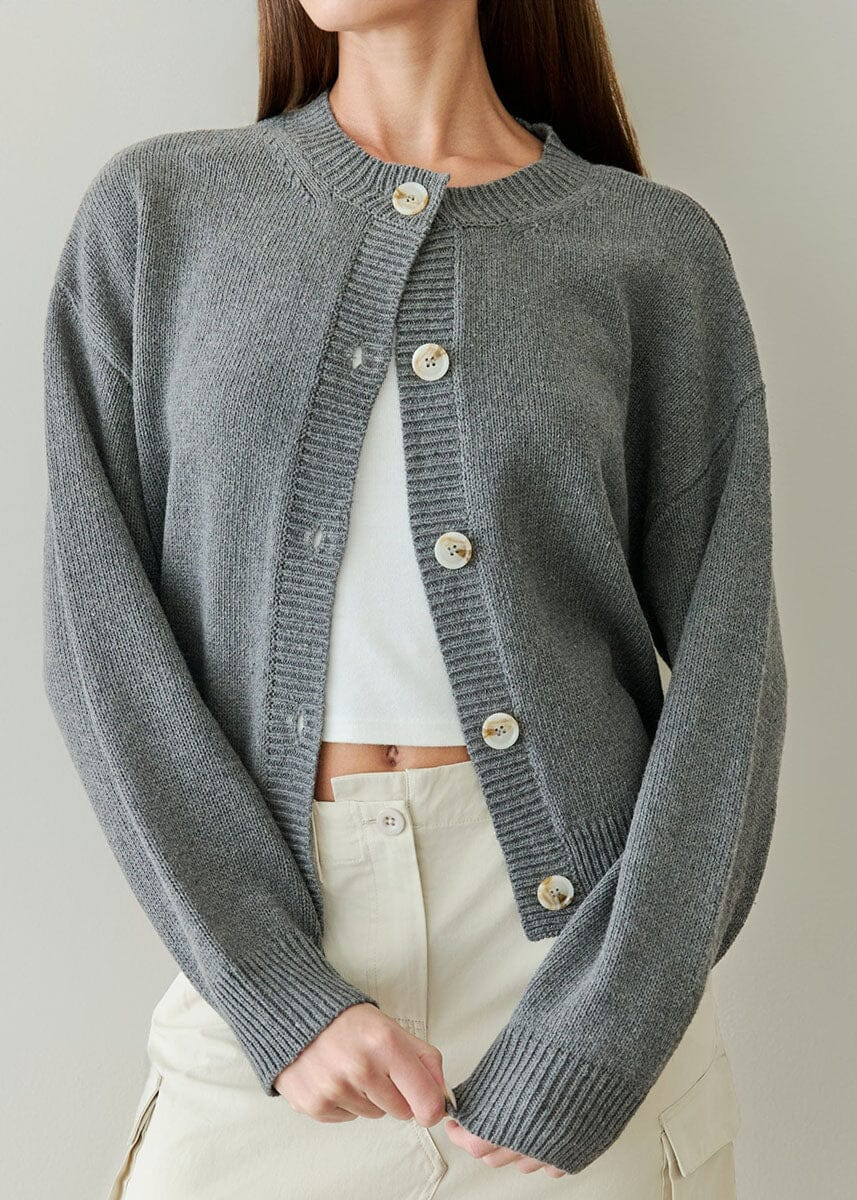 The Lucy Cardigan - Dark Grey M | Alice & Wonder
