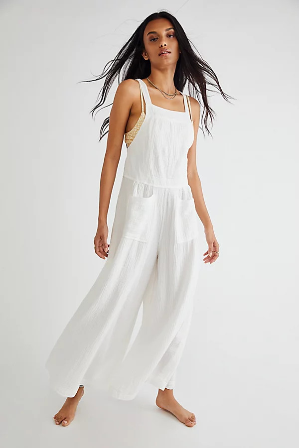 Cyprus Ave Overall by Free People, Alabaster, L | Free People (Global - UK&FR Excluded)