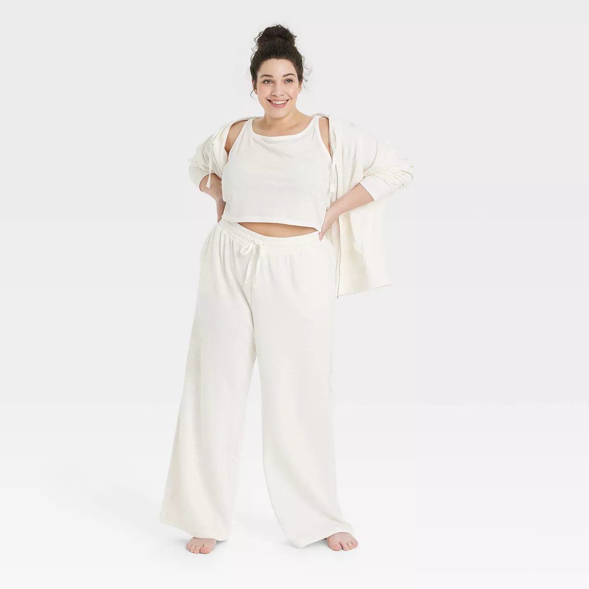 Women's Fleece Wide Leg Lounge Pants - Colsie™ | Target