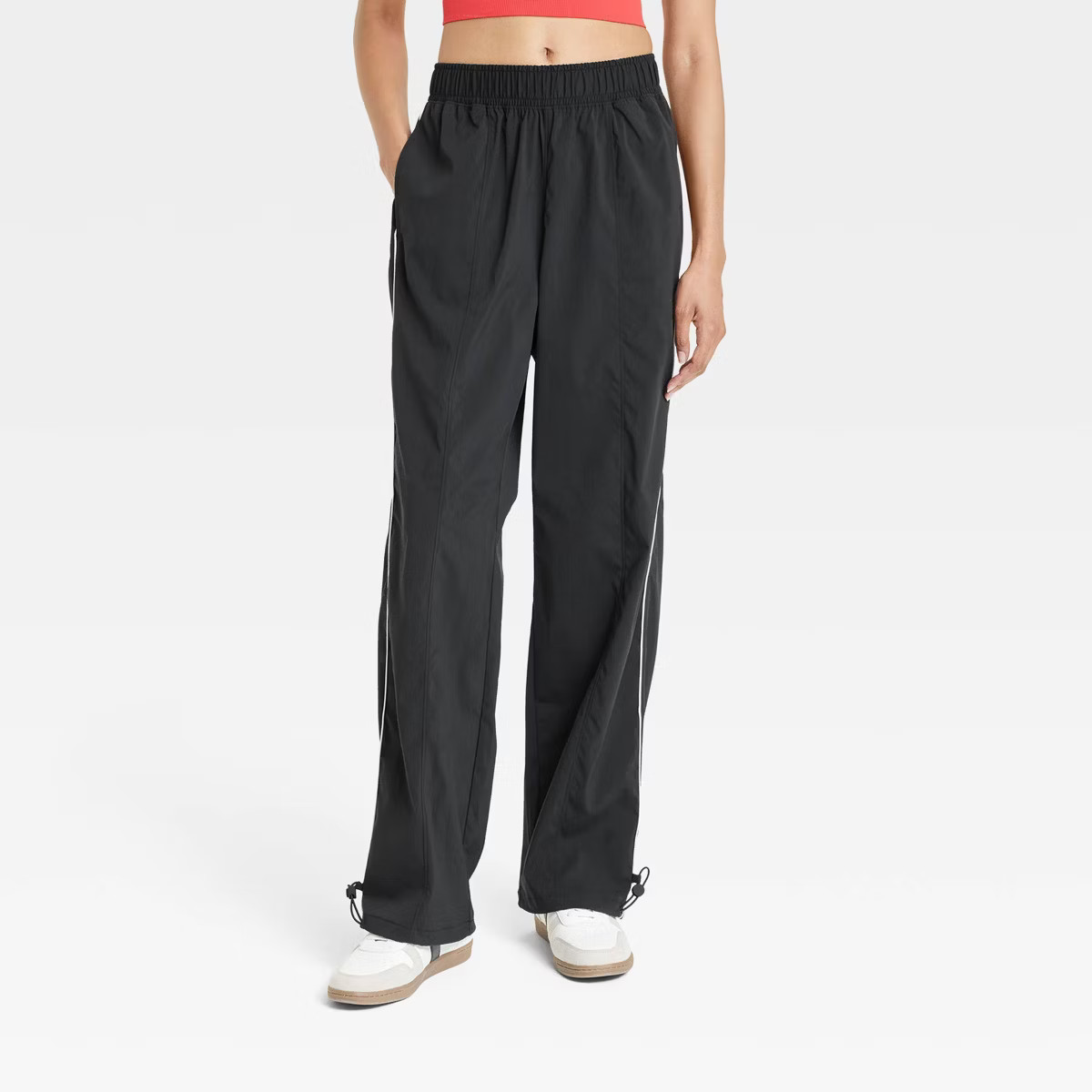 Women's Stretch Woven High-Rise Parachute Pants - All In Motion™ | Target