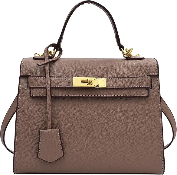 Women's Top Handle Satchel with Detachable Strap Top Handle Bag Designer Leather Crossbody Bag Ha... | Amazon (US)