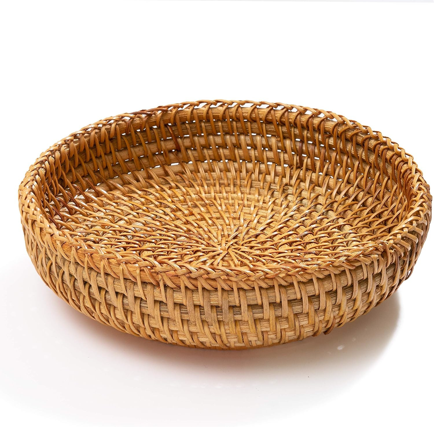 Small Key Bowl for Entryway Table Wicker Decorative Bowls Keys Holder Basket Handmade Woven Displ... | Amazon (US)