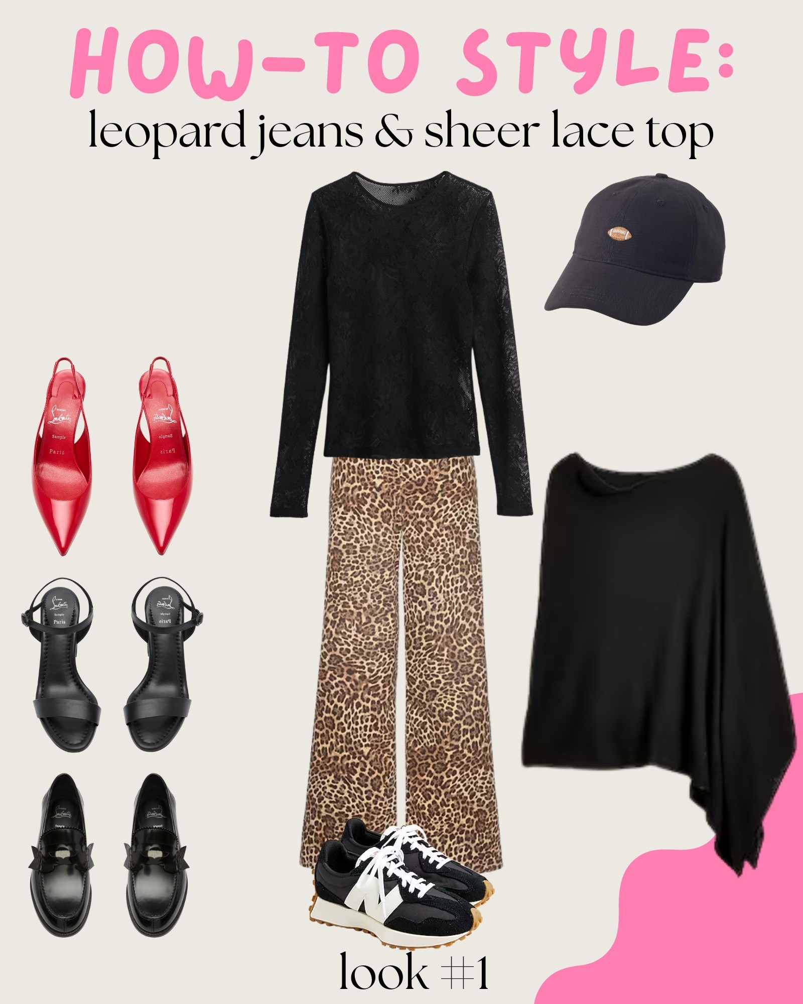 My how-to guide for styling leopard print jeans and a sheer lace top: look one 1️⃣

In a hurry? Toss on your hat, sweater and shoes—you are out the door. This outfit is casual, put together and ready to take on the day! ✨

#LTKStyleTip #LTKFindsUnder100 #LTKSeasonal