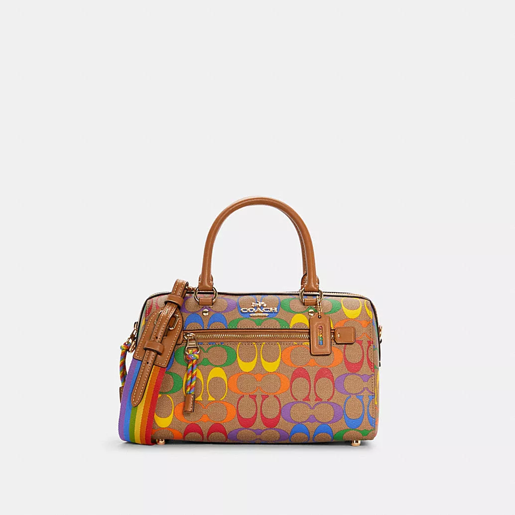 Coach, Bags, Coach Pennie Backpack 22 Rainbow Signature Canvas