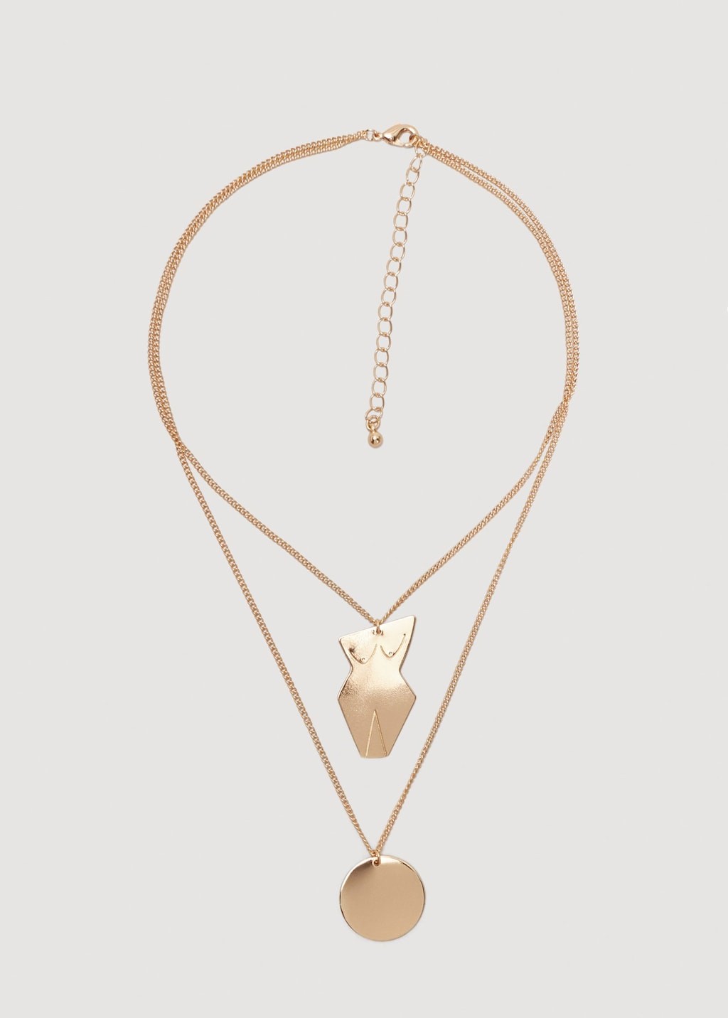 Geometric pendant necklace - f foNecklaces Woman | MANGO (UK)