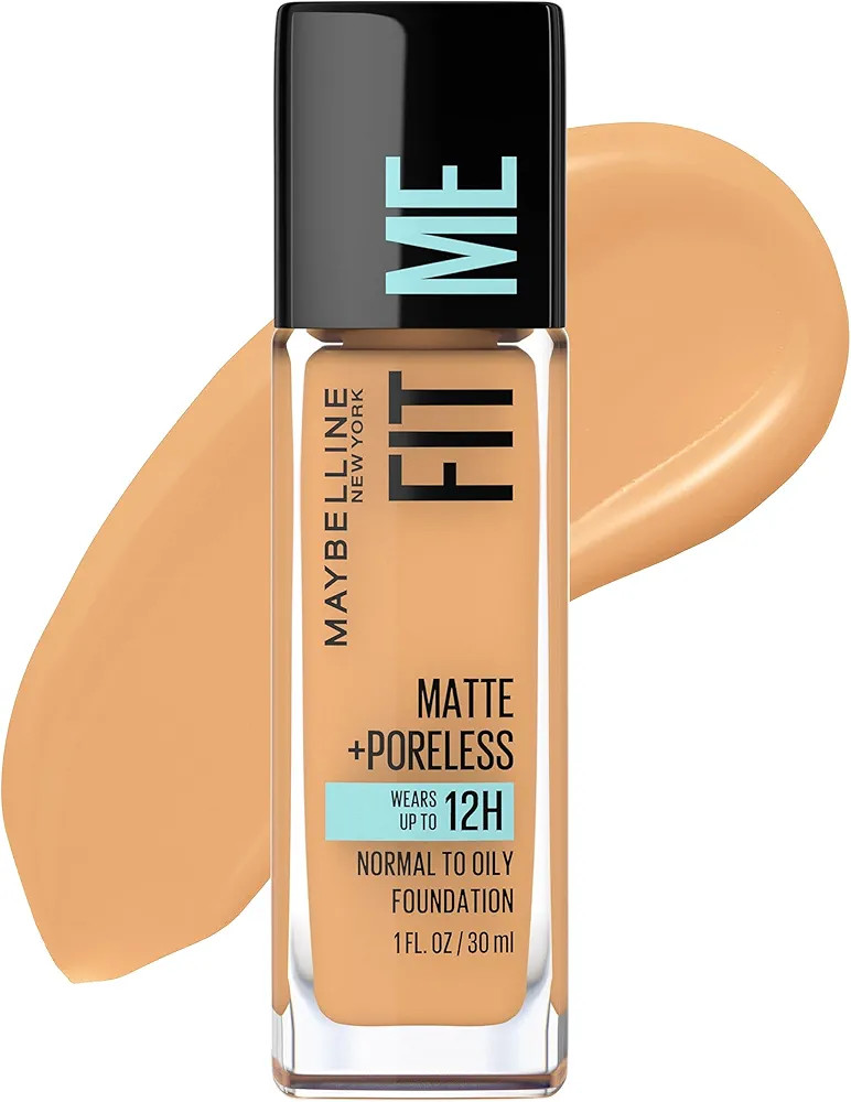 Maybelline Fit Me Matte + Poreless Liquid Oil-Free Foundation Makeup, Golden, 1 Count (Packaging ... | Amazon (US)