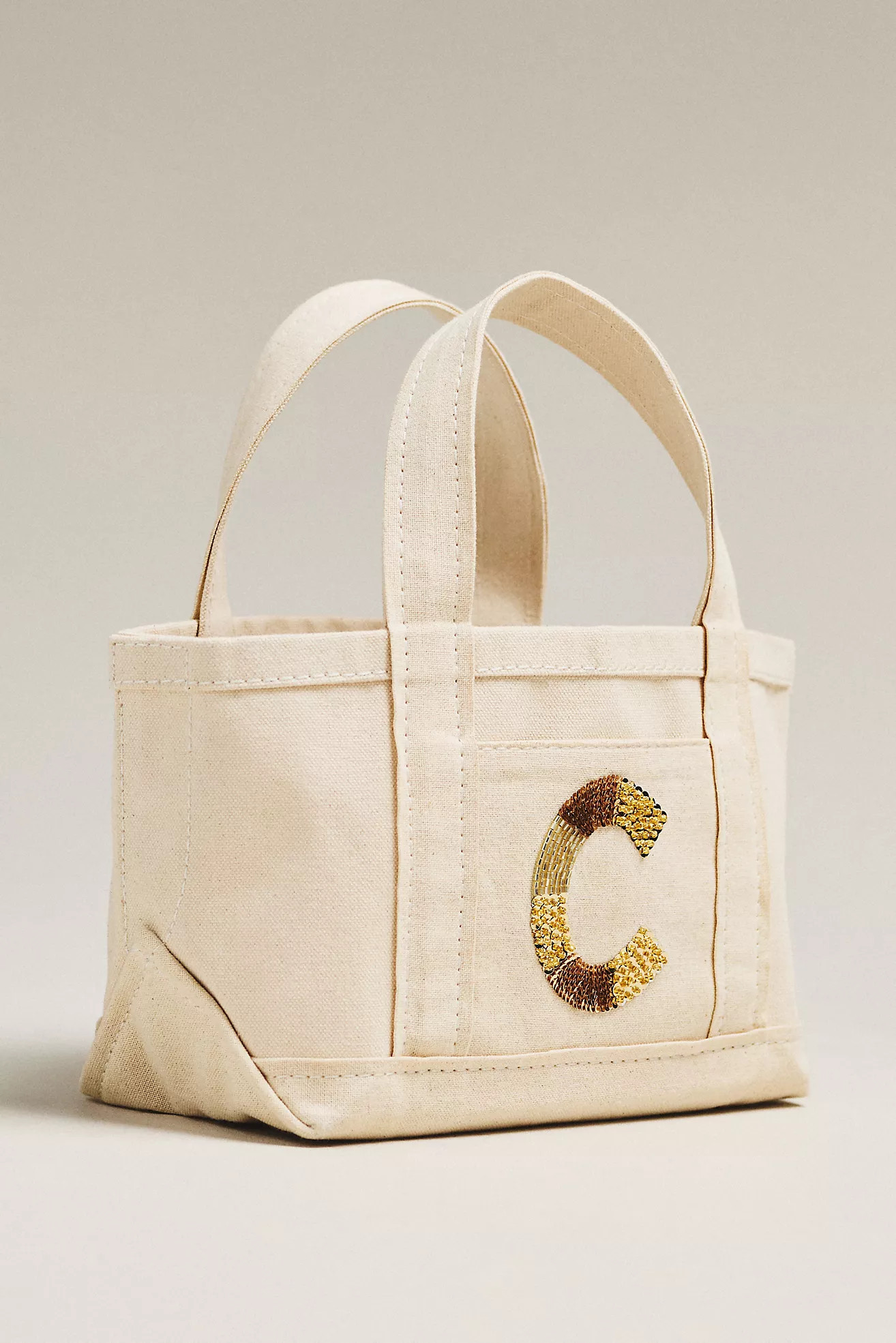 The Hartley Monogram Mini Canvas Tote by Maeve | Anthropologie (US)