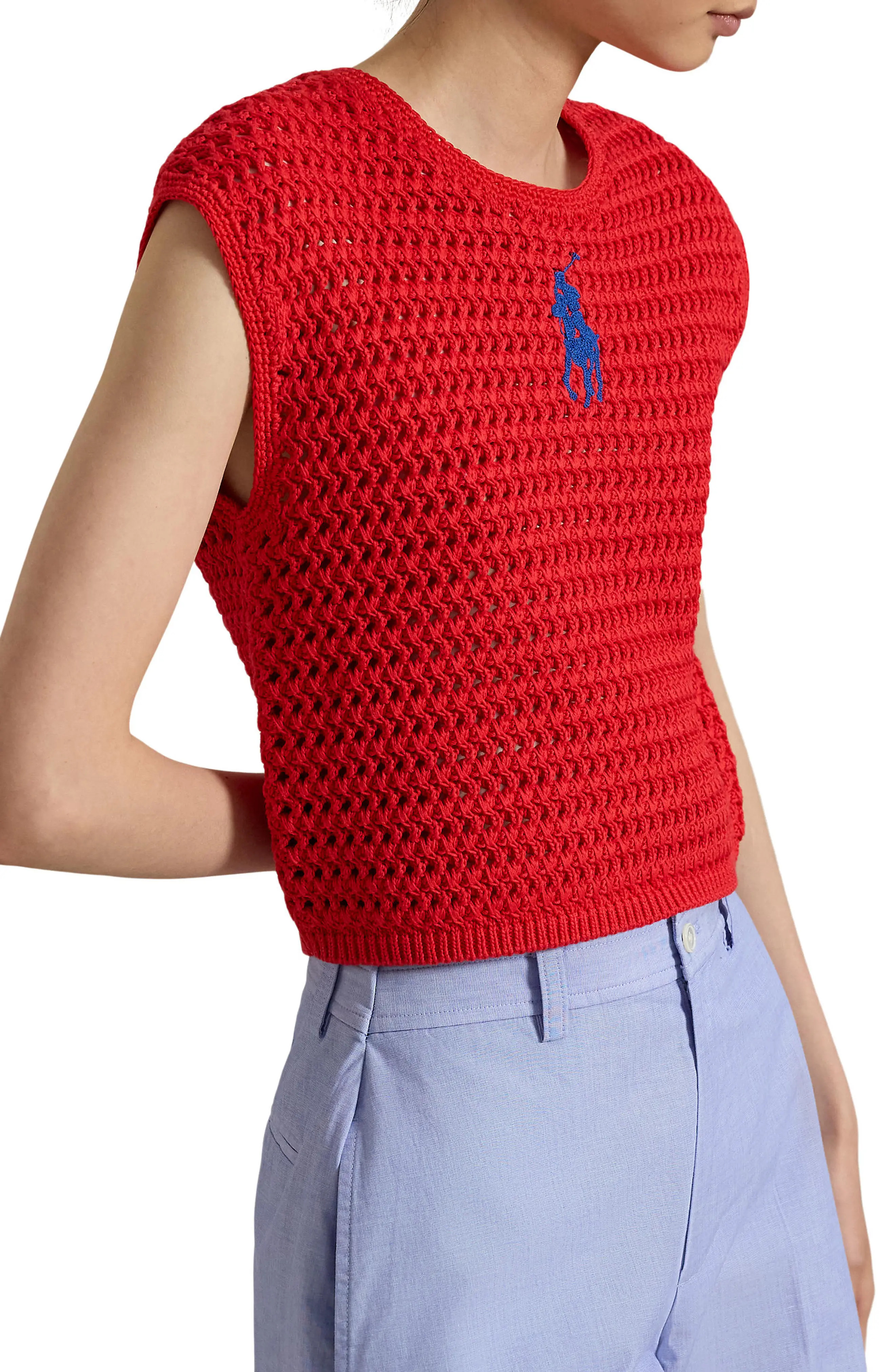 Big Pony Cotton Sweater Vest (Women) | Nordstrom | Nordstrom