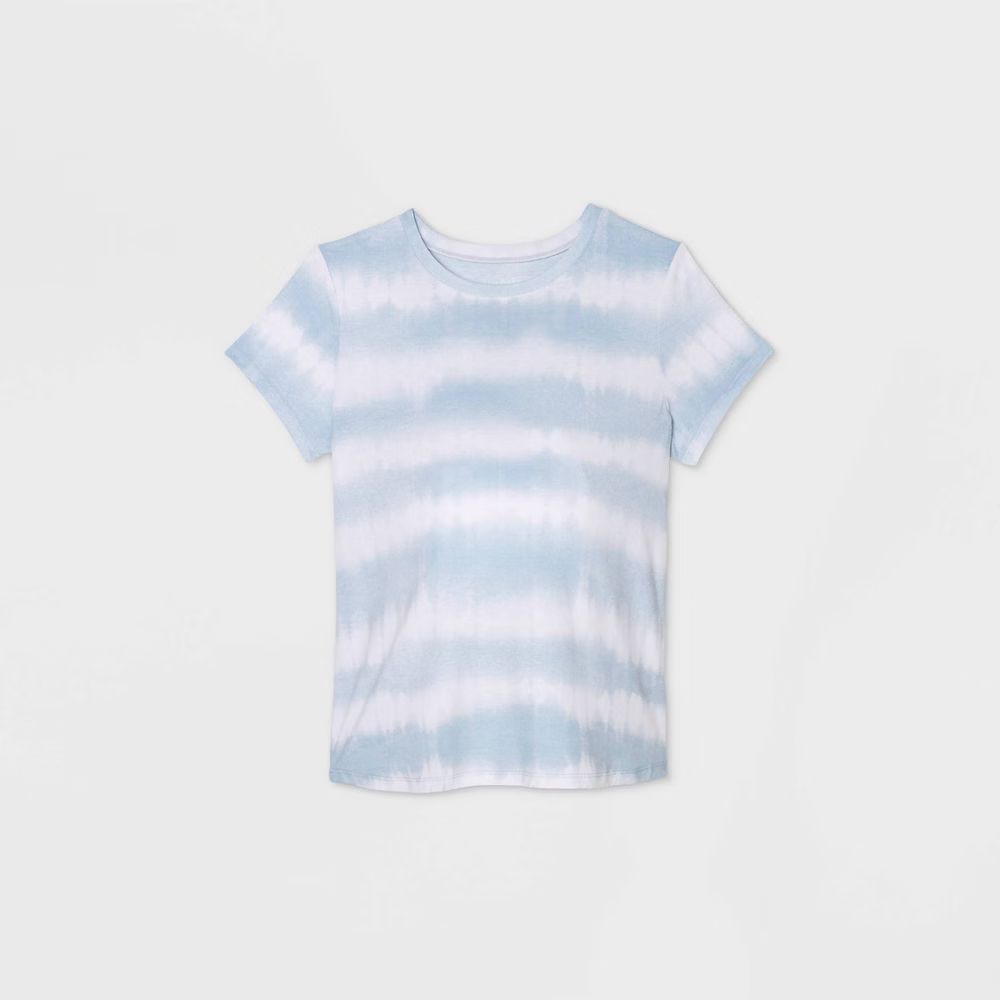 Maternity Striped Tie-Dye Short Sleeve Scoop Neck T-Shirt - Isabel Maternity by Ingrid & Isabel™ | Target