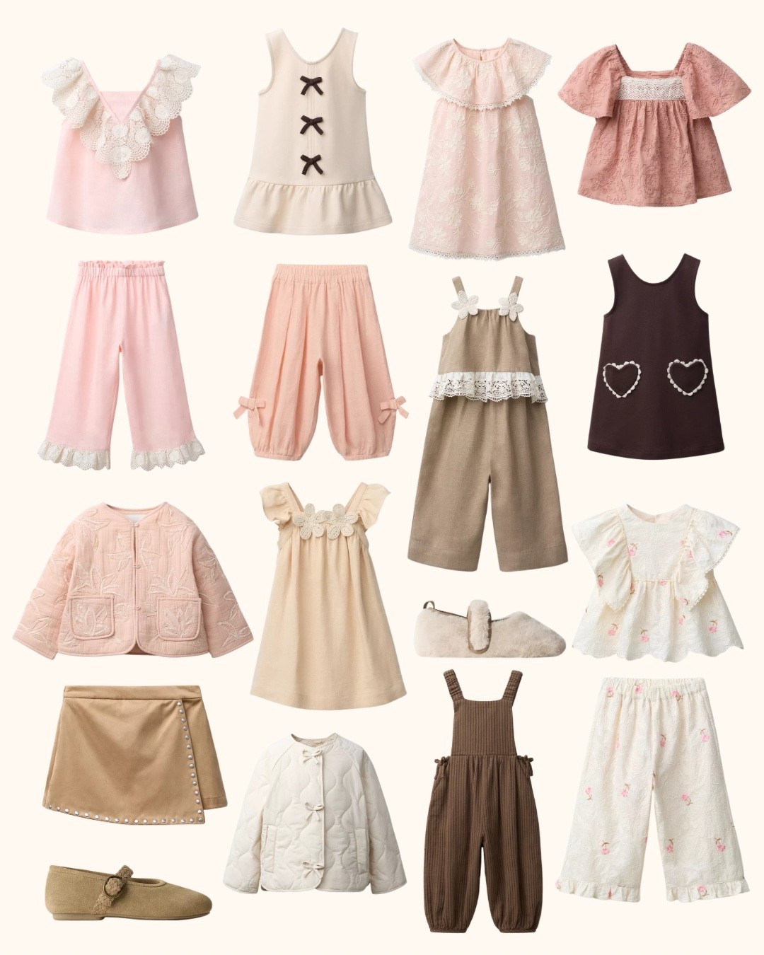 Soft blush tones, vintage lace, and timeless silhouettes we can’t stop dreaming about 🤍
A palette made for layering, twirling, and everyday moments that feel a little extra special.