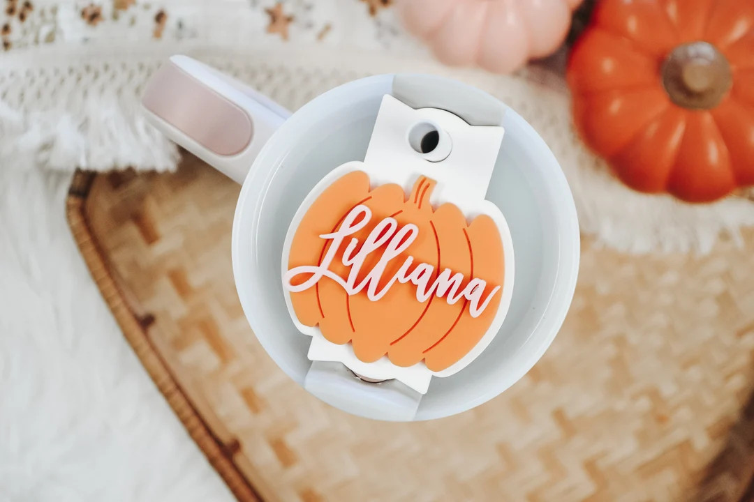 Fall Tumbler Name Tags, Personalized Quencher Tumbler Topper, Stanley Lid H2.0 30oz, 40oz, Tumble... | Etsy (US)