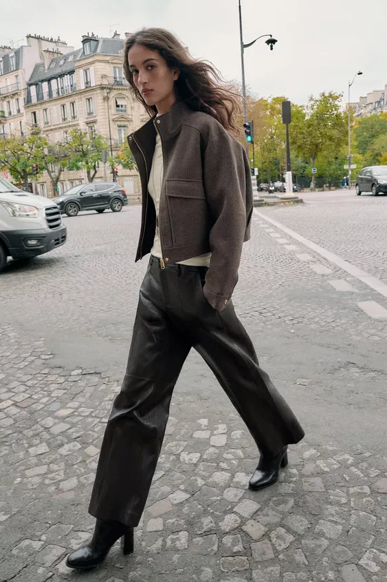 SOFT HIGH COLLAR JACKET | Zara US