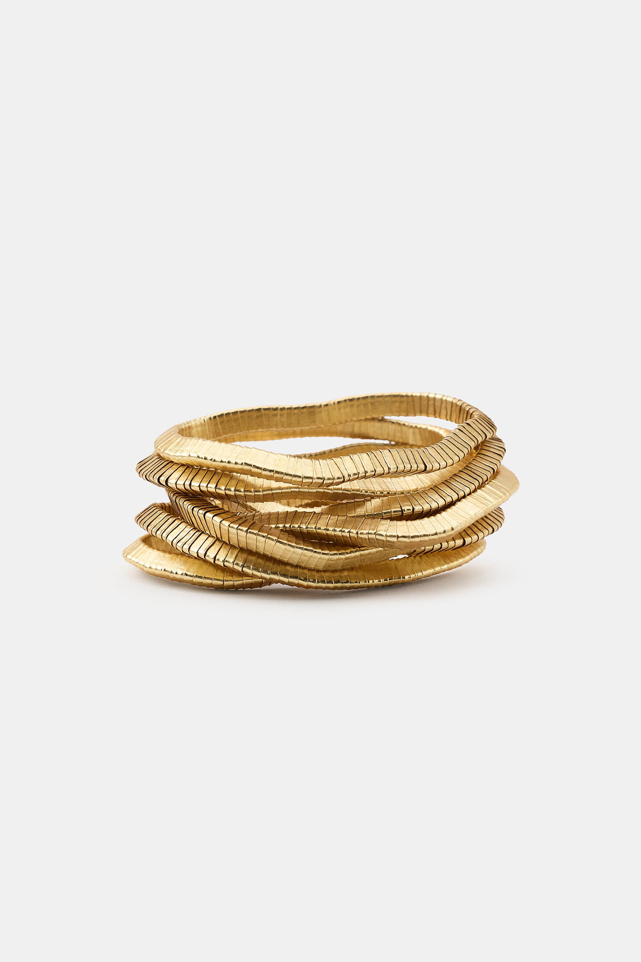 PACK OF ELASTIC BRACELETS WITH METAL PIECES | Zara US